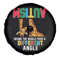 Giraffe Autism Awareness Spare Tire Cover Seeing World Different Angle