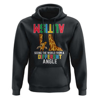 Giraffe Autism Awareness Hoodie Seeing World Different Angle