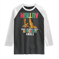 Giraffe Autism Awareness Raglan Shirt Seeing World Different Angle