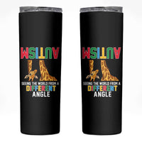 Giraffe Autism Awareness Skinny Tumbler Seeing World Different Angle