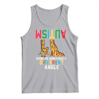 Giraffe Autism Awareness Tank Top Seeing World Different Angle