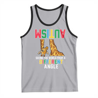 Giraffe Autism Awareness Tank Top Seeing World Different Angle