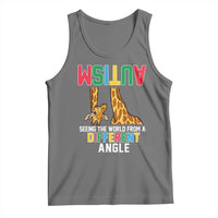 Giraffe Autism Awareness Tank Top Seeing World Different Angle