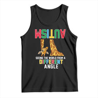 Giraffe Autism Awareness Tank Top Seeing World Different Angle