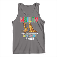 Giraffe Autism Awareness Tank Top Seeing World Different Angle