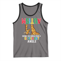 Giraffe Autism Awareness Tank Top Seeing World Different Angle
