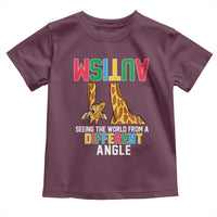 Giraffe Autism Awareness Toddler T Shirt Seeing World Different Angle