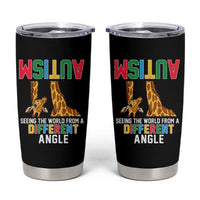 Giraffe Autism Awareness Tumbler Cup Seeing World Different Angle