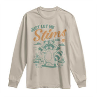 Funny Raccoon Autism Awareness Long Sleeve Shirt Just Let Me Stim Bro