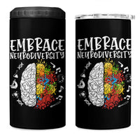 Embrace Neurodiversity 4 in 1 Can Cooler Tumbler Autism Awareness ASD ADHD Acceptance