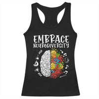 Embrace Neurodiversity Racerback Tank Top Autism Awareness ASD ADHD Acceptance