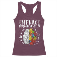 Embrace Neurodiversity Racerback Tank Top Autism Awareness ASD ADHD Acceptance