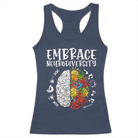 Embrace Neurodiversity Racerback Tank Top Autism Awareness ASD ADHD Acceptance