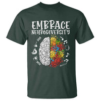 Embrace Neurodiversity T Shirt Autism Awareness ASD ADHD Acceptance