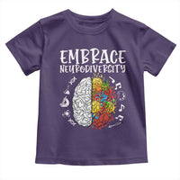 Embrace Neurodiversity Toddler T Shirt Autism Awareness ASD ADHD Acceptance