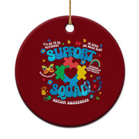 Autism Awareness Support Squad Ceramic Ornament In April We Wear Blue - Wonder Print Shop