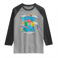 Autism Awareness Support Squad Raglan Shirt In April We Wear Blue