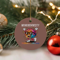 Neurodiversity Brain Ceramic Ornament Celebrate The Spectrum Autism Acceptance ASD ADHD - Wonder Print Shop
