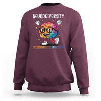 Neurodiversity Brain Sweatshirt Celebrate The Spectrum Autism Acceptance ASD ADHD