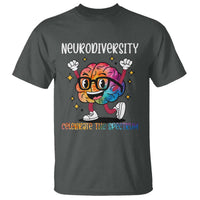 Neurodiversity Brain T Shirt Celebrate The Spectrum Autism Acceptance ASD ADHD
