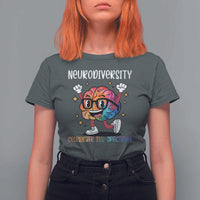 Neurodiversity Brain T Shirt For Women Celebrate The Spectrum Autism Acceptance ASD ADHD