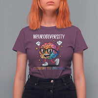 Neurodiversity Brain T Shirt For Women Celebrate The Spectrum Autism Acceptance ASD ADHD