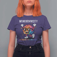 Neurodiversity Brain T Shirt For Women Celebrate The Spectrum Autism Acceptance ASD ADHD