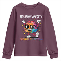 Neurodiversity Brain Youth Sweatshirt Celebrate The Spectrum Autism Acceptance ASD ADHD