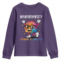Neurodiversity Brain Youth Sweatshirt Celebrate The Spectrum Autism Acceptance ASD ADHD