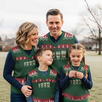 Funny Autism Mom V-Neck Knit Sweater Vest Coffee Support Autistic - Wonder Print Shop