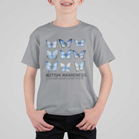 Autism Awareness Blue Butterflies T Shirt For Kid Accept Love Understand