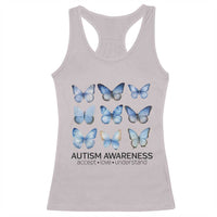 Autism Awareness Blue Butterflies Racerback Tank Top Accept Love Understand