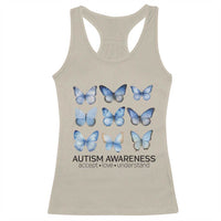 Autism Awareness Blue Butterflies Racerback Tank Top Accept Love Understand