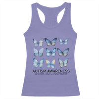 Autism Awareness Blue Butterflies Racerback Tank Top Accept Love Understand