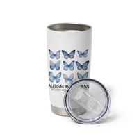 Autism Awareness Blue Butterflies Tumbler Cup Accept Love Understand