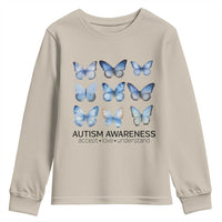 Autism Awareness Blue Butterflies Youth Sweatshirt Accept Love Understand