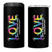 Autism Acceptance 4 in 1 Can Cooler Tumbler Love From a Different Angle Rainbow Infinity