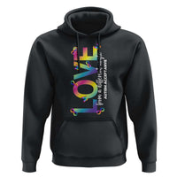Autism Acceptance Hoodie Love From a Different Angle Rainbow Infinity