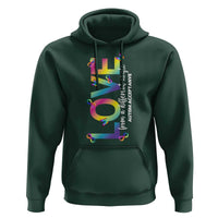 Autism Acceptance Hoodie Love From a Different Angle Rainbow Infinity
