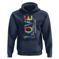 Autism Acceptance Hoodie Love From a Different Angle Rainbow Infinity