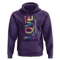 Autism Acceptance Hoodie Love From a Different Angle Rainbow Infinity