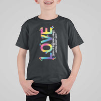 Autism Acceptance T Shirt For Kid Love From a Different Angle Rainbow Infinity
