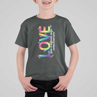 Autism Acceptance T Shirt For Kid Love From a Different Angle Rainbow Infinity
