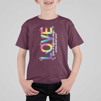 Autism Acceptance T Shirt For Kid Love From a Different Angle Rainbow Infinity