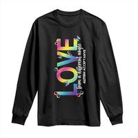 Autism Acceptance Long Sleeve Shirt Love From a Different Angle Rainbow Infinity