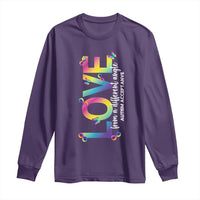 Autism Acceptance Long Sleeve Shirt Love From a Different Angle Rainbow Infinity