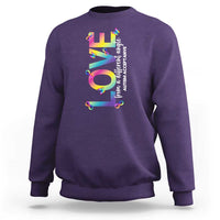 Autism Acceptance Sweatshirt Love From a Different Angle Rainbow Infinity