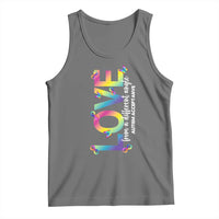 Autism Acceptance Tank Top Love From a Different Angle Rainbow Infinity