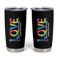 Autism Acceptance Tumbler Cup Love From a Different Angle Rainbow Infinity