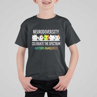 Cute Cats Autism Embrace T Shirt For Kid Neurodiversity Celebrate The Spectrum